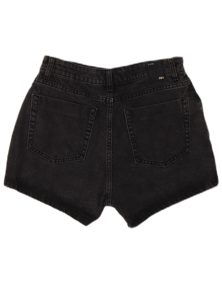 Damskie spodenki jeansowe Skort, średnie W28, czarna bawełna