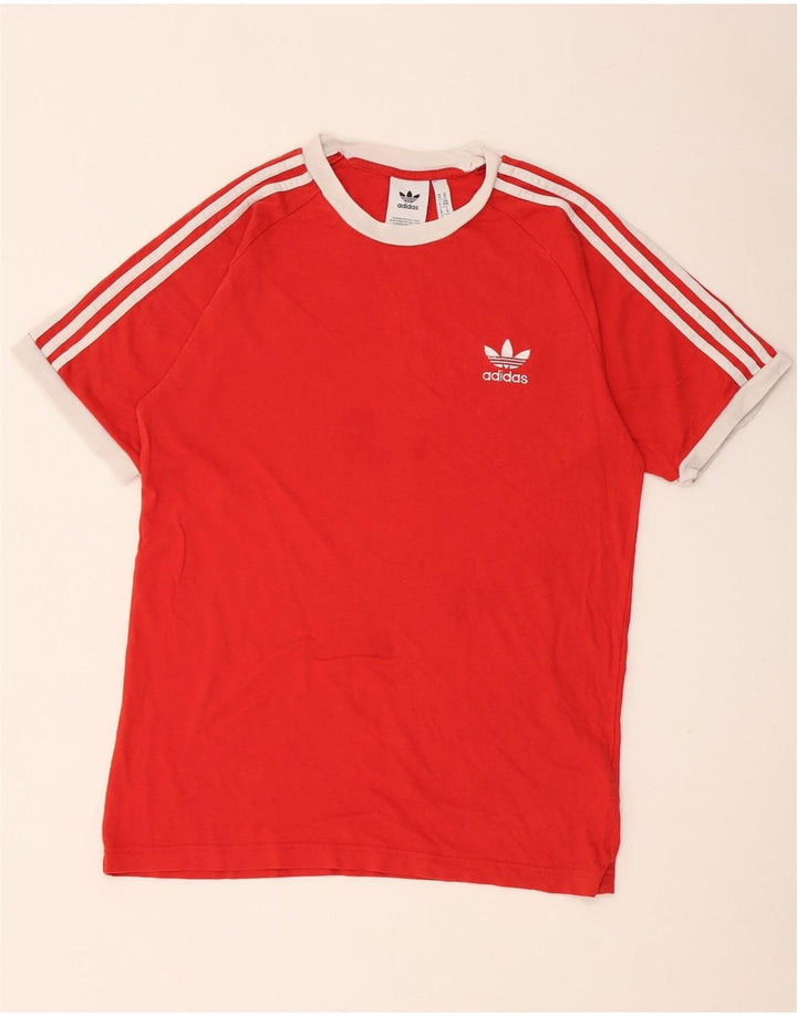 Adidas Męski T-shirt Top Średni Czerwony Bawełniany