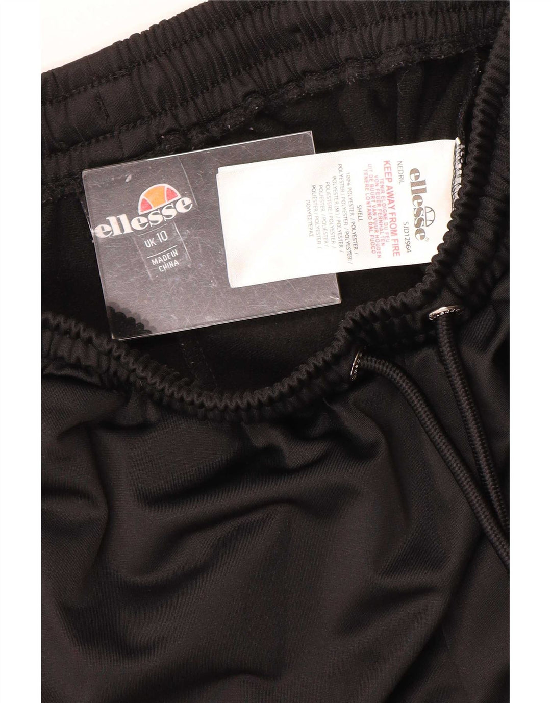 Damskie spodenki sportowe Ellesse UK 10, małe, czarne, poliestrowe
