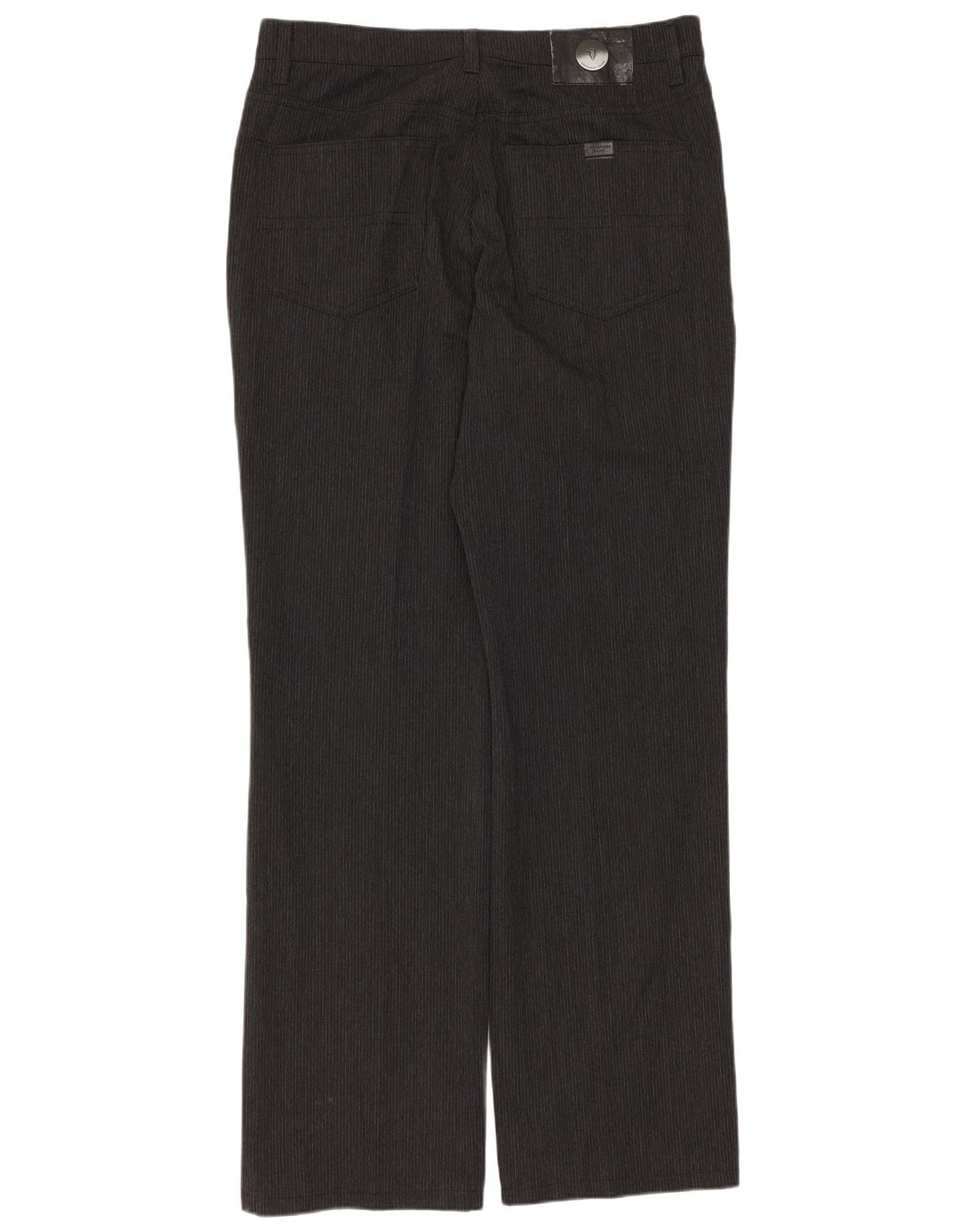 Męskie proste spodnie codzienne TRUSSARDI W33 L31 Szary poliester w prążki