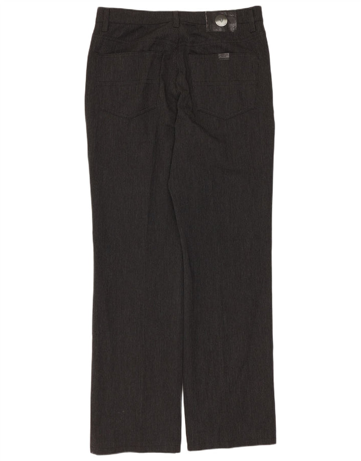 Męskie proste spodnie codzienne TRUSSARDI W33 L31 Szary poliester w prążki