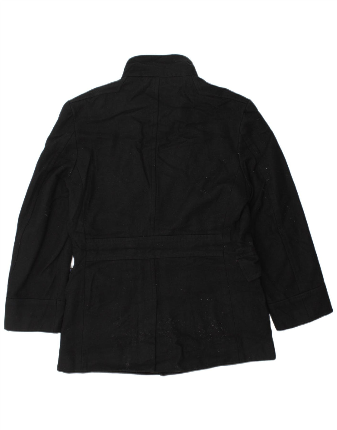 Marks & Spencer Męski płaszcz grochowy z autografem UK 36, mała czarna wełna