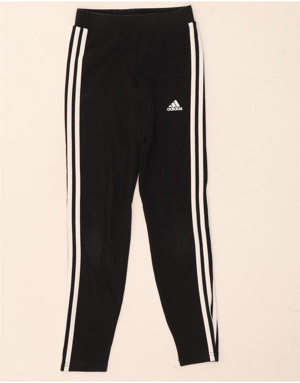 Legginsy Adidas Dziewczęce 11-12 Lat Czarne Bawełniane