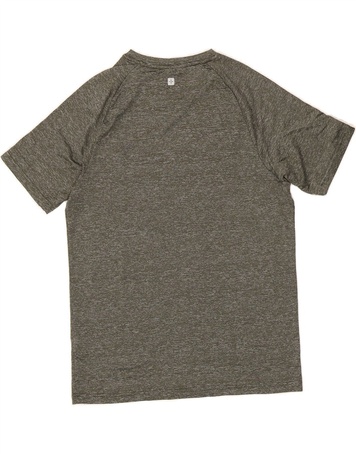 MOUNTAIN WAREHOUSE Mens T-Shirt Top Small Green Pinstripe Polyamide Vintage Mountain Warehouse and Second-Hand Mountain Warehouse from Messina Hembry 