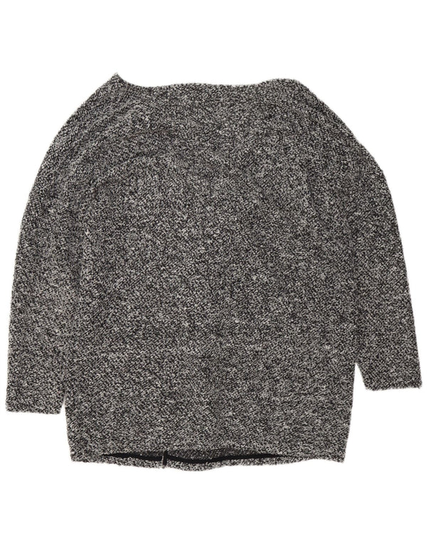 Marks & Spencer Damski sweter rozpinany UK 20 2XL Szary, nakrapiany poliester