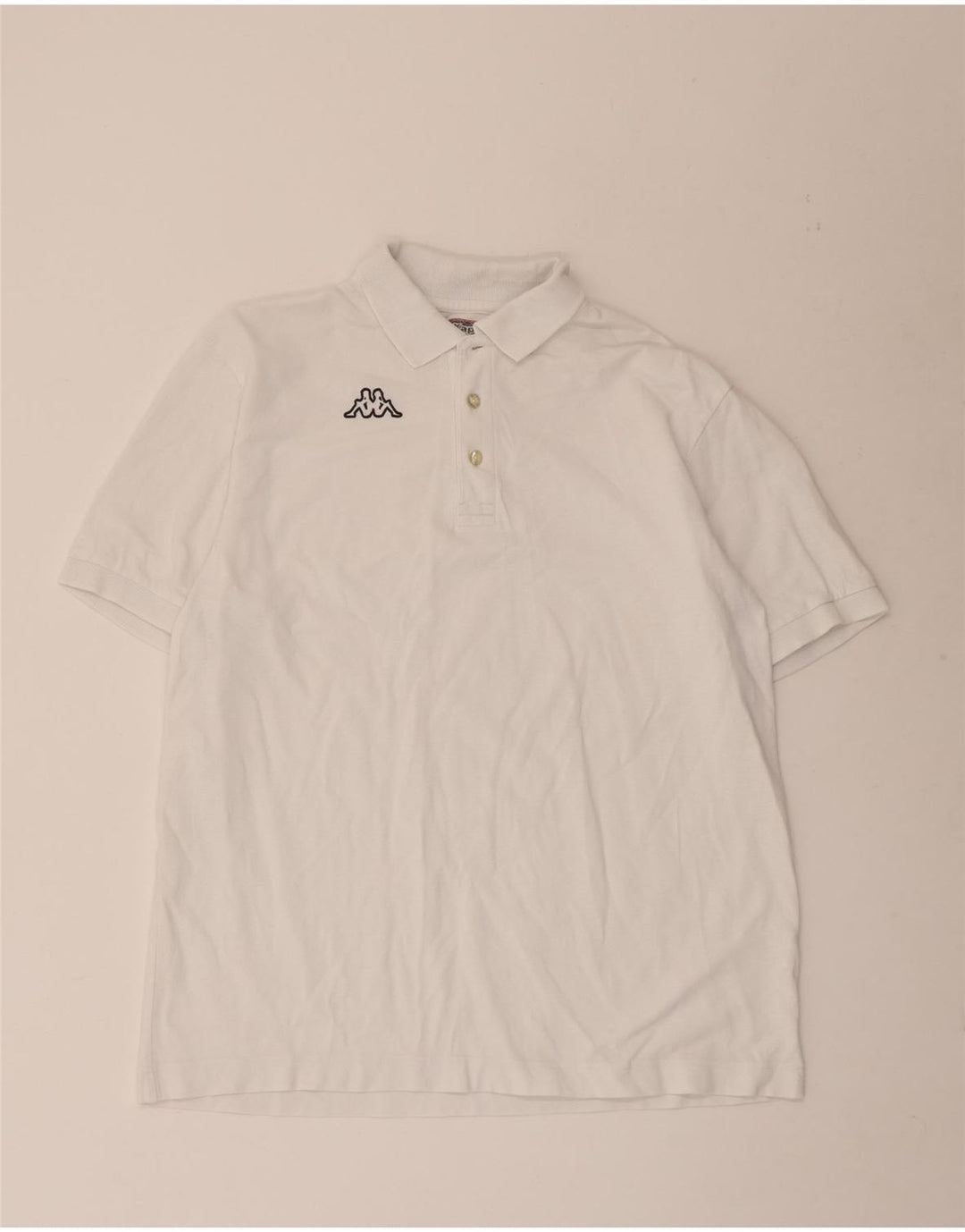Męska koszulka polo Kappa XL, biała, bawełniana