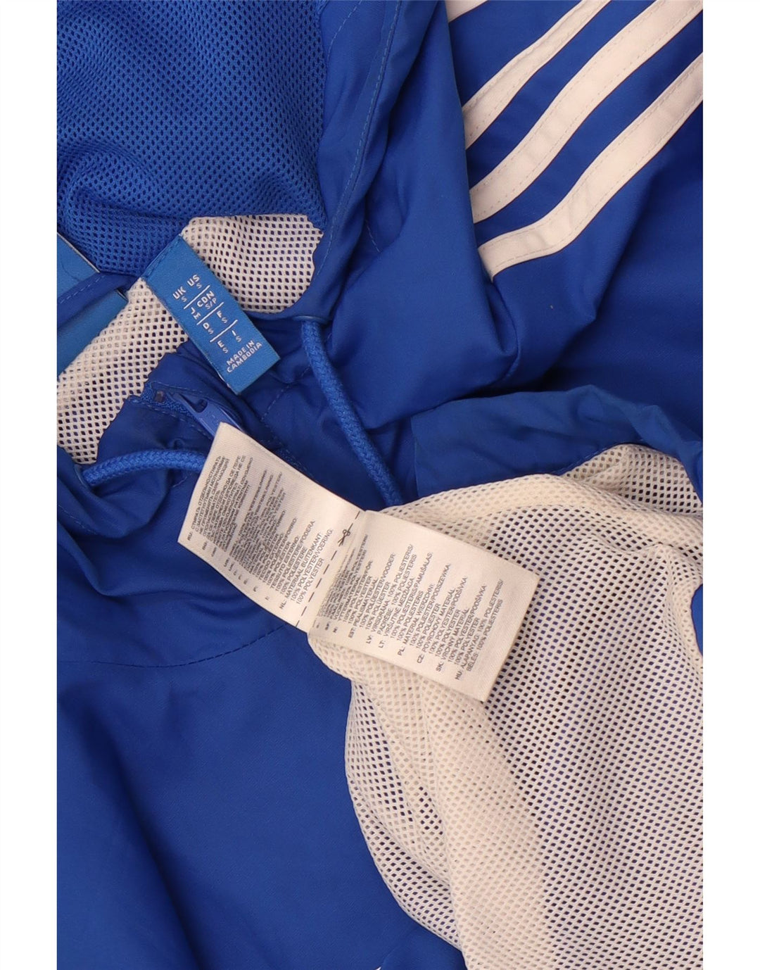 Adidas Męska bluza dresowa z kapturem i małą niebieską poliestrową blokiem kolorów