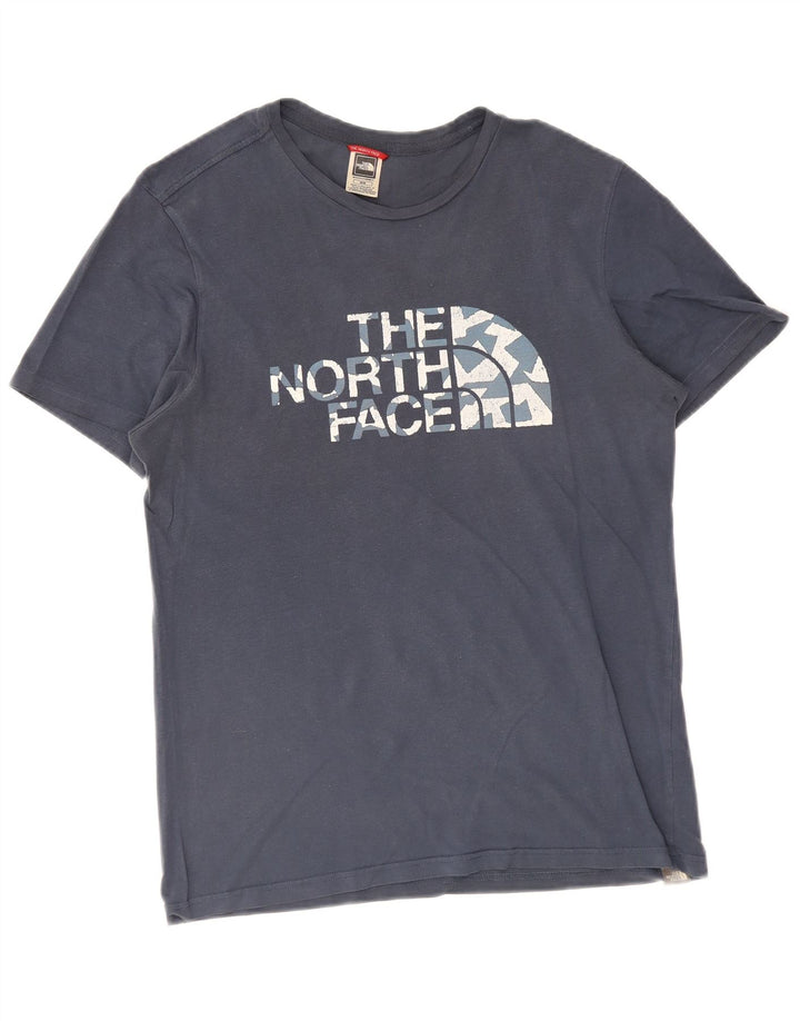 Męski t-shirt z grafiką The North Face, kolor średni niebieski