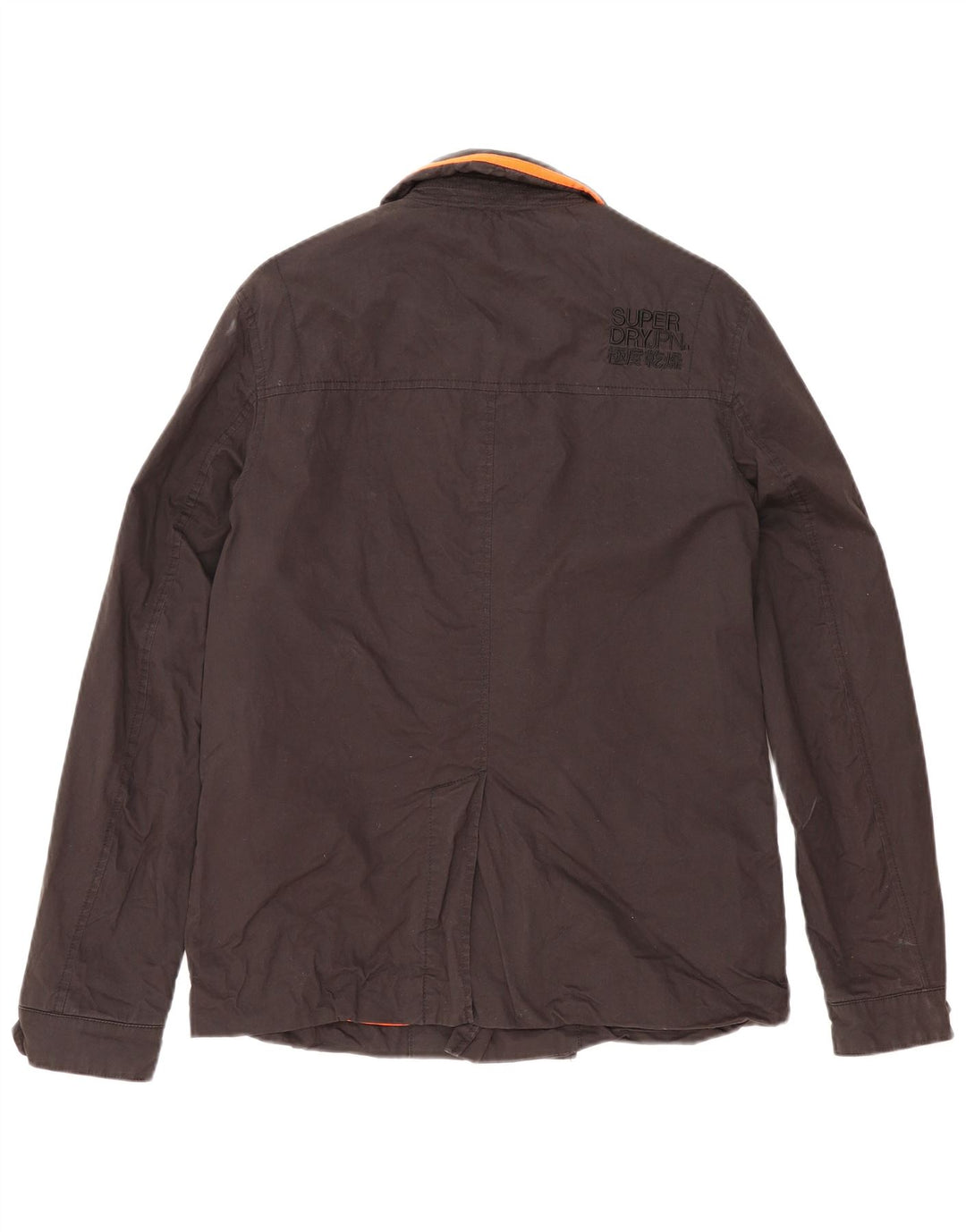 Damski płaszcz grochowy Superdry UK 16, duży, czarny, bawełniany
