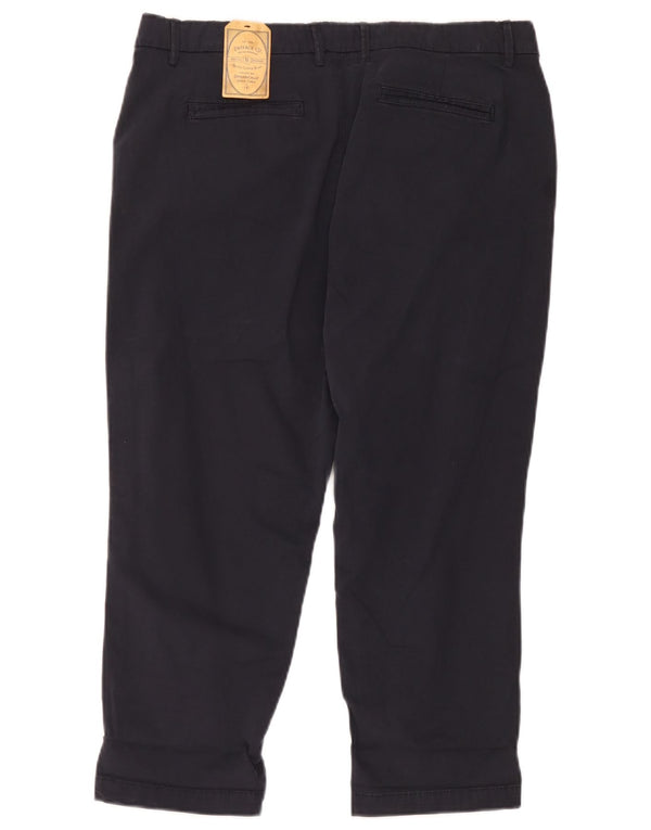 Spodnie damskie Fat Face Straight Capri UK 14 Large W34 L22 Granatowe