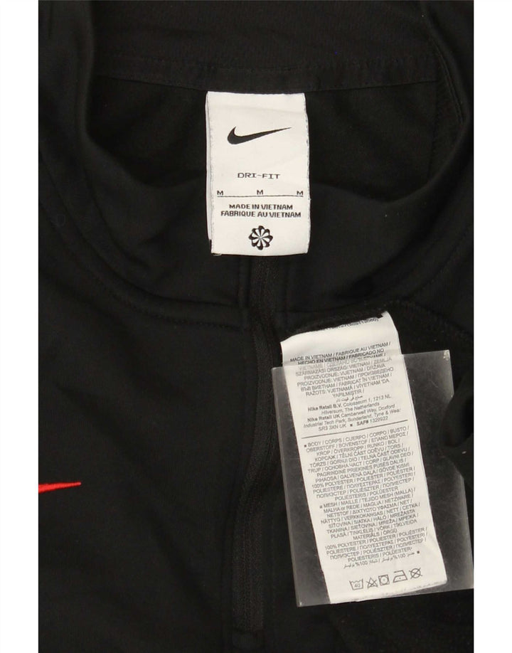 Męski dres Nike Dri Fit z zamkiem błyskawicznym na szyi i średnim czarnym kolorem