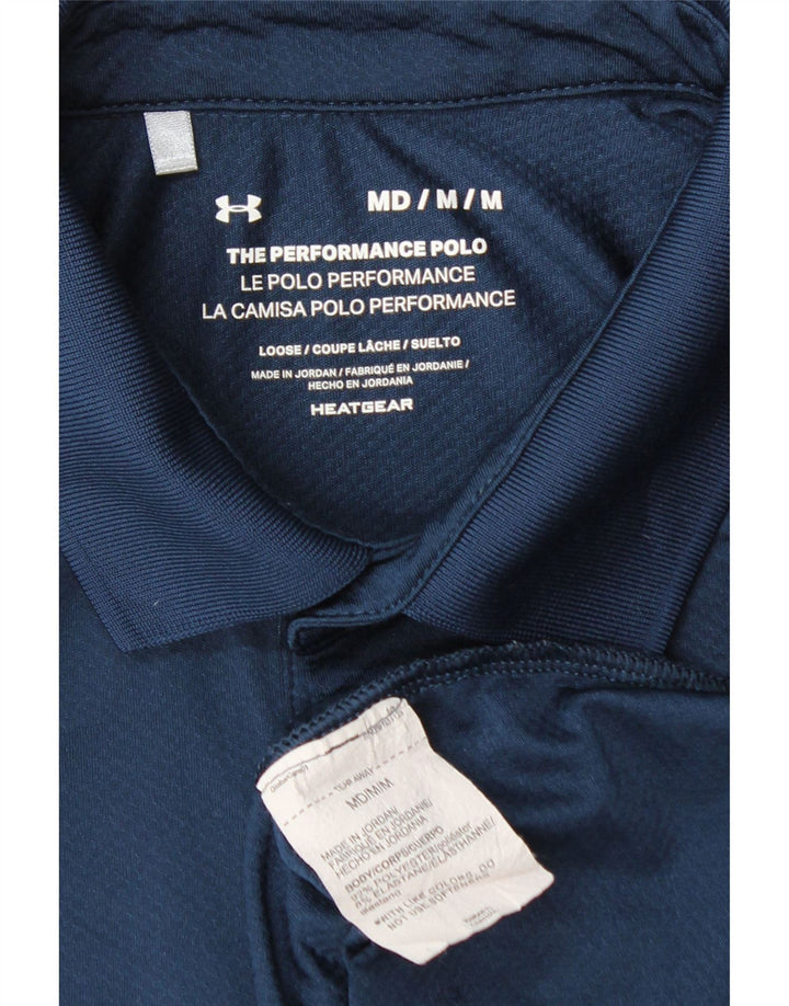 Męska koszulka polo UNDER ARMOUR Heat Gear, średni granatowy poliester