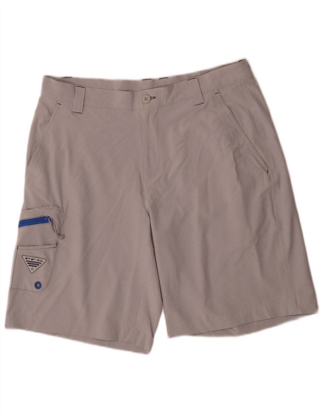 Męskie spodenki cargo Columbia Omni-Shield W34, duże, szare, poliestrowe
