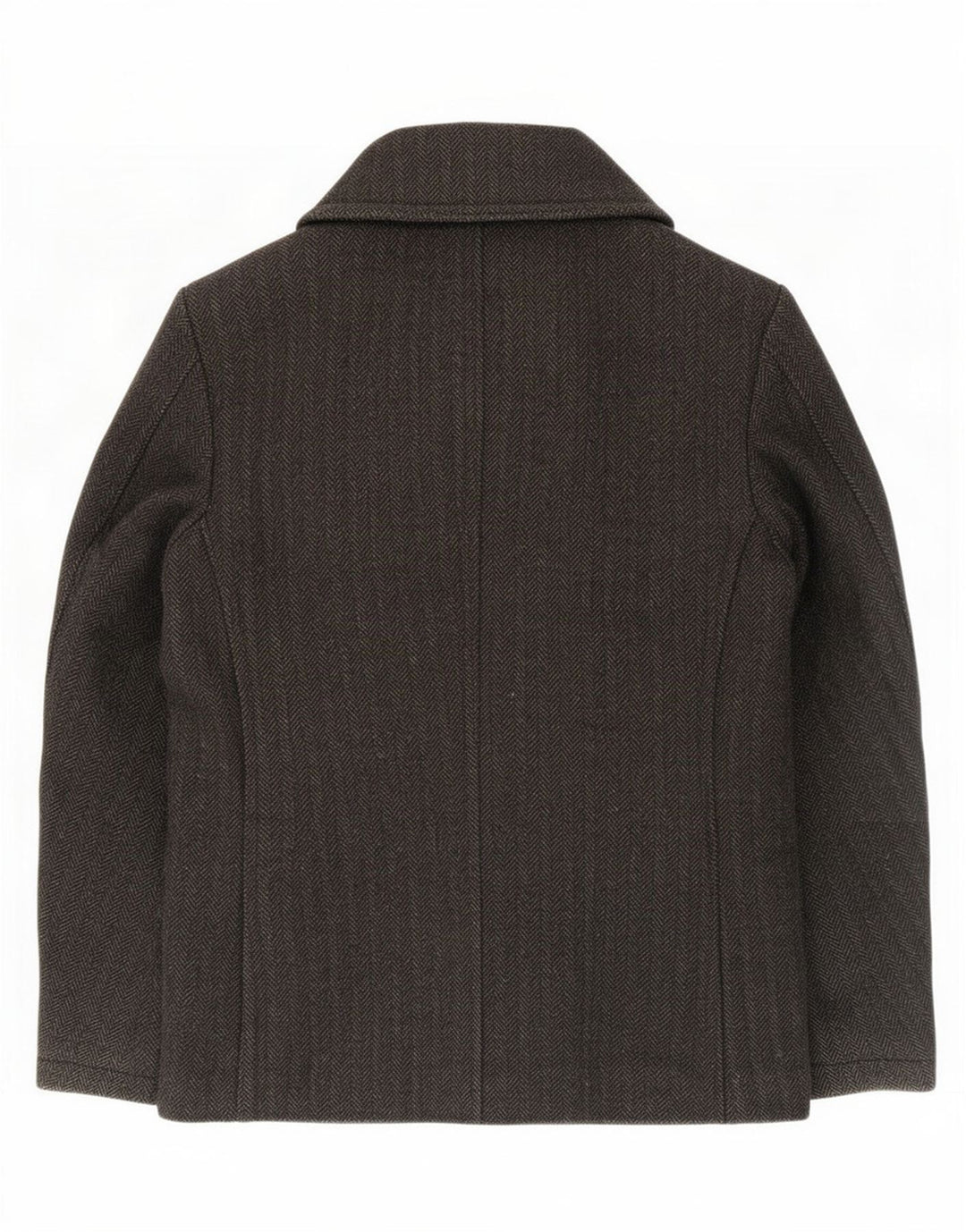 Płaszcz męski Superdry Pea Coat UK 40, duży, szary, wełniany w jodełkę