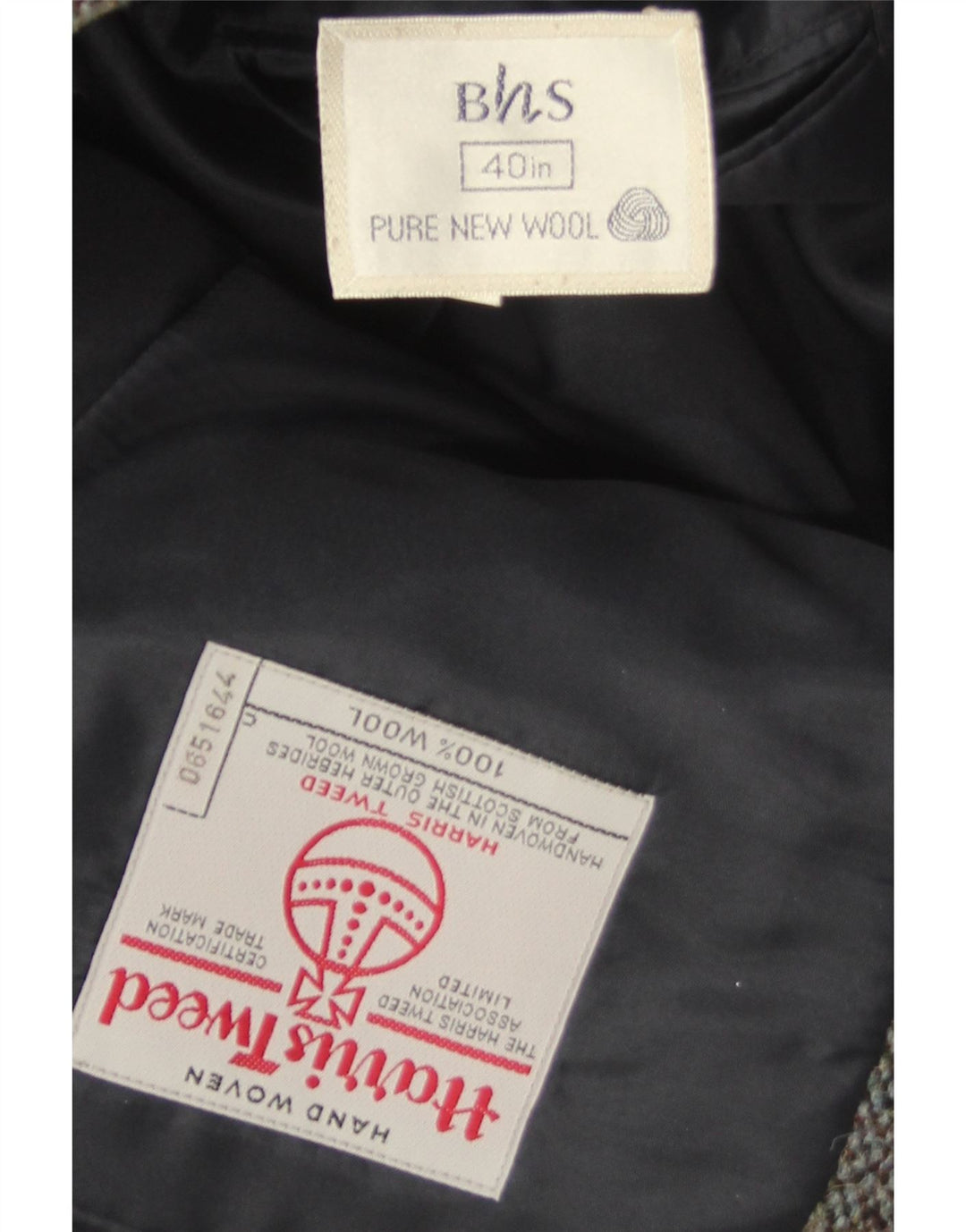 Bhs Męska marynarka Harris Tweedowa marynarka UK 38 Średnia szara, nakrapiana nowa wełna