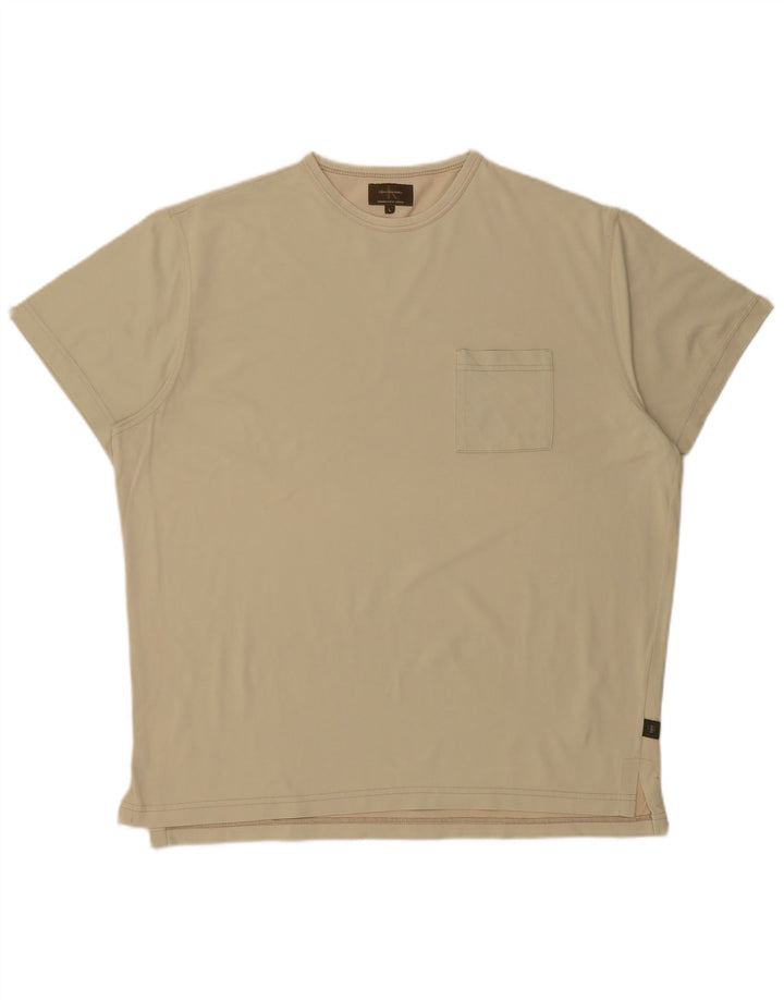 CALVIN KLEIN Męski T-shirt w kolorze khaki, duży, khaki