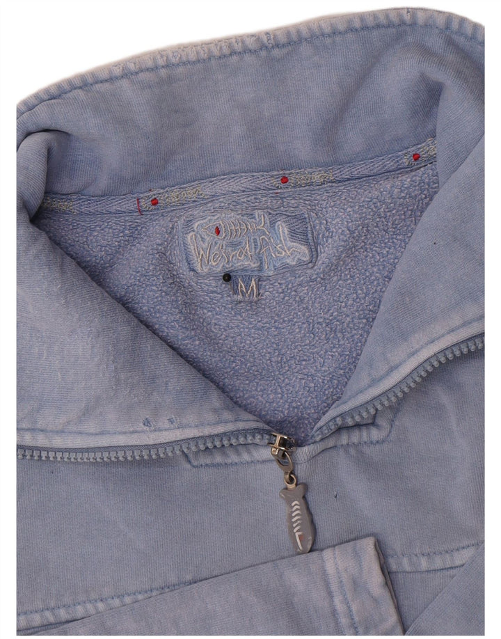 Męska bluza z zamkiem błyskawicznym Weird Fish, średnia niebieska, bawełniana