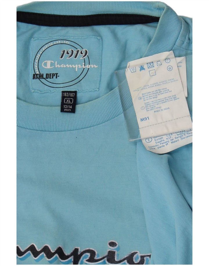 Chłopięca kamizelka z grafiką Champion 13-14 lat XL, niebieska bawełna