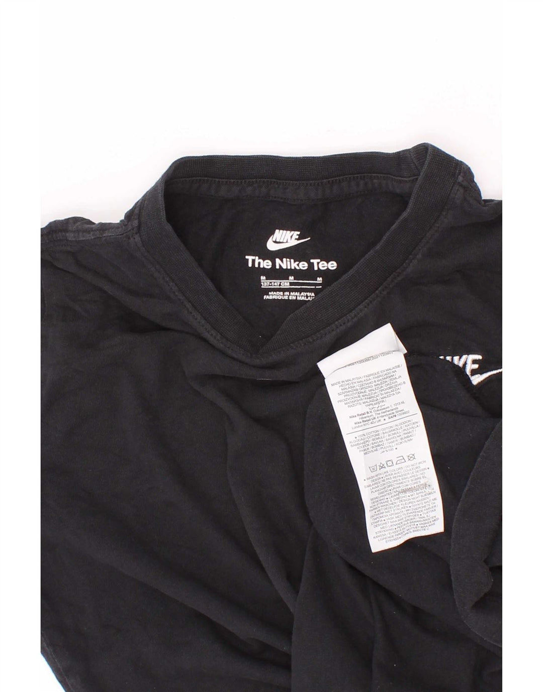 T-shirt chłopięcy Nike na 10-11 lat, średni czarny, bawełniany
