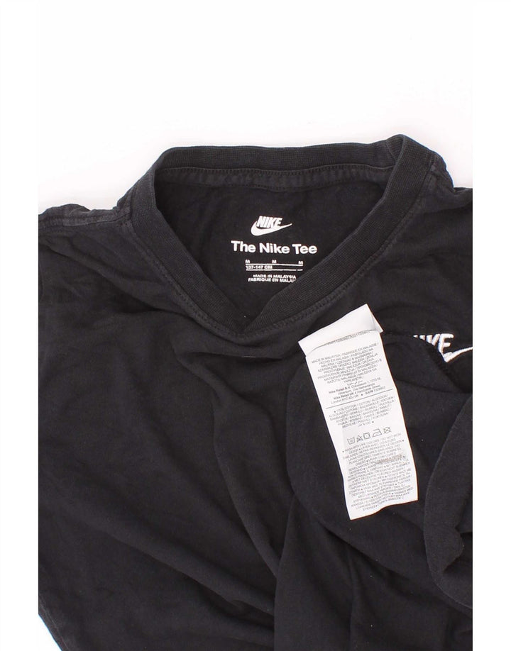 T-shirt chłopięcy Nike na 10-11 lat, średni czarny, bawełniany