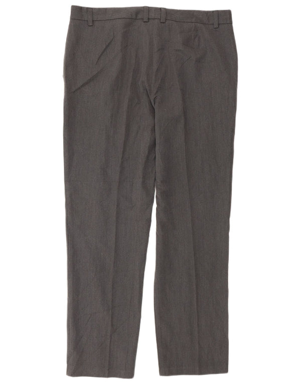 Marks & Spencer Damskie proste spodnie garniturowe UK 14 duże W34 L30 szare