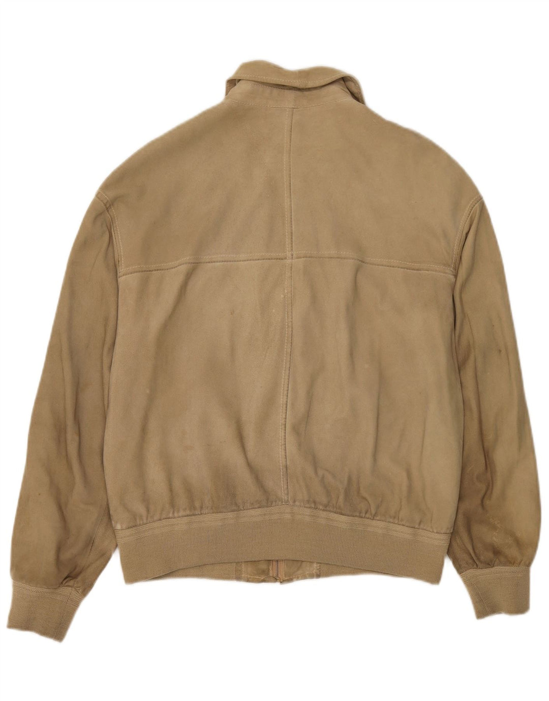 Vintage męska zamszowa kurtka bomber UK 38 średni beż