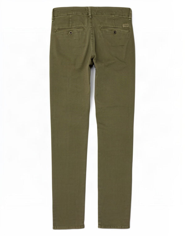 Guess Mens Daniel Super Skinny Chino Trousers W31 L31 Khaki Geometric