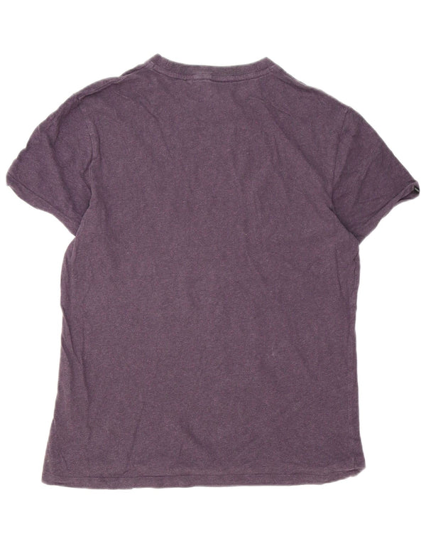 T-shirt męski Superdry Średni fioletowy bawełniany