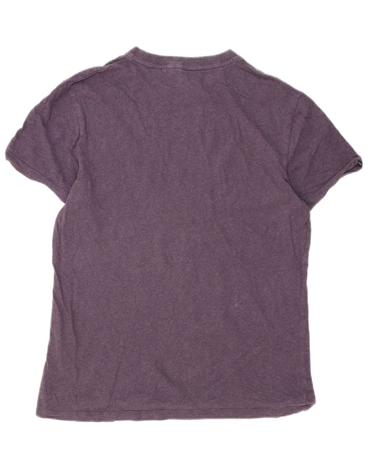T-shirt męski Superdry Średni fioletowy bawełniany