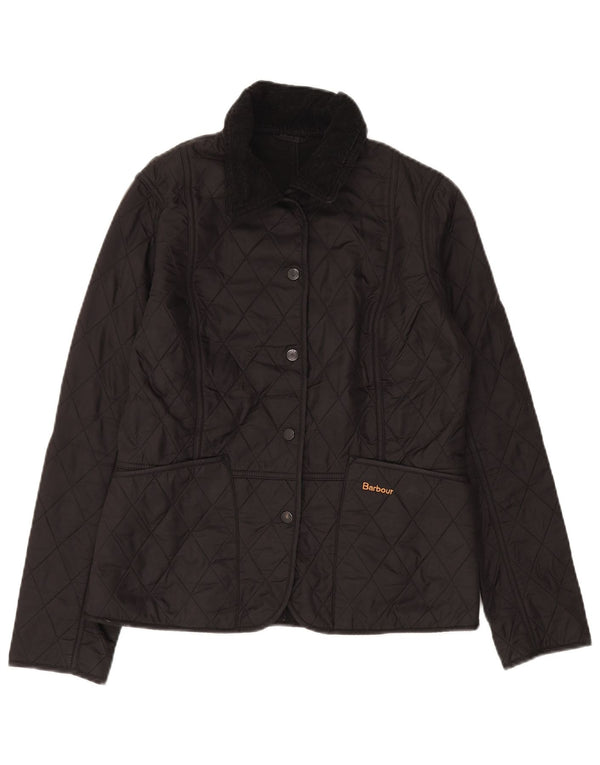 Damska pikowana kurtka Barbour UK 10 Small, czarna, poliamid