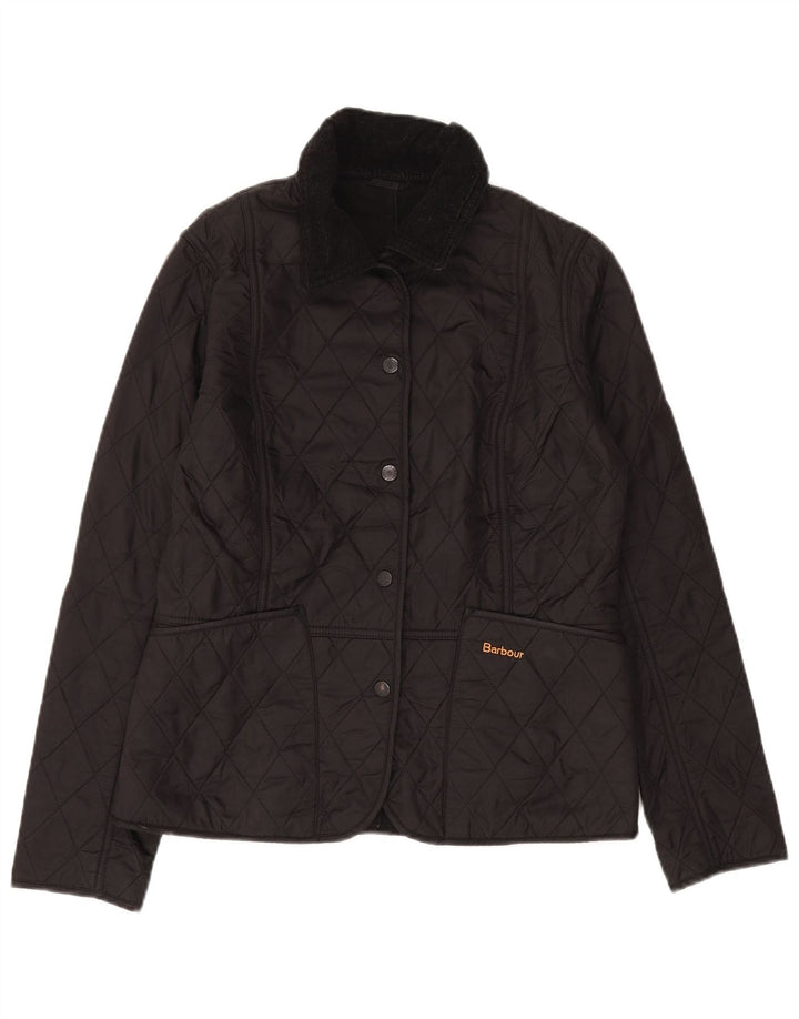 Damska pikowana kurtka Barbour UK 10 Small, czarna, poliamid