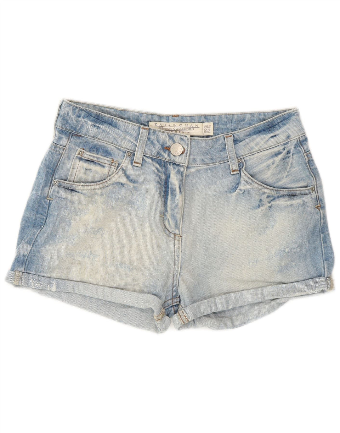 Damskie spodenki jeansowe Zara EU 36 XS W26 Niebieskie