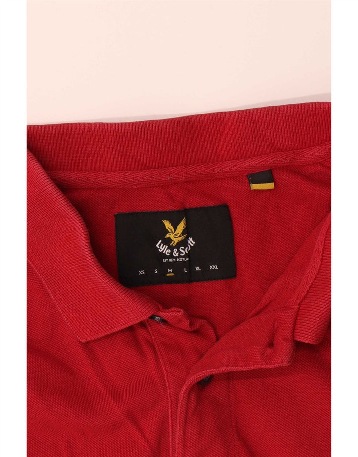 Męska koszulka polo Lyle & Scott, średnia czerwona, bawełniana