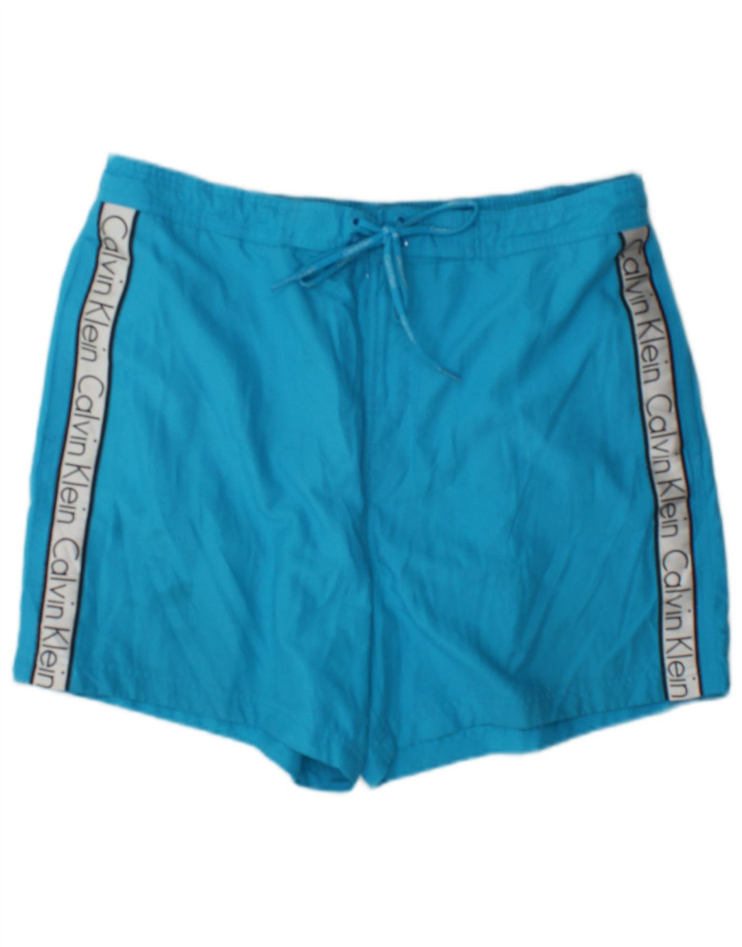 Męskie spodenki kąpielowe Calvin Klein Graphic, duże, niebieskie, z blokami kolorów