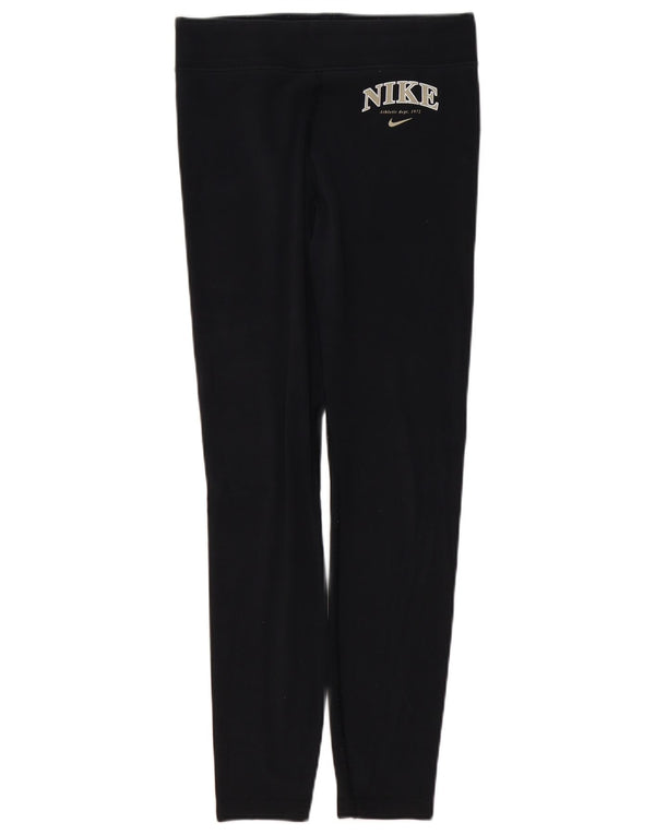 Damskie legginsy NIKE Graphic UK 14, średnie czarne, bawełniane