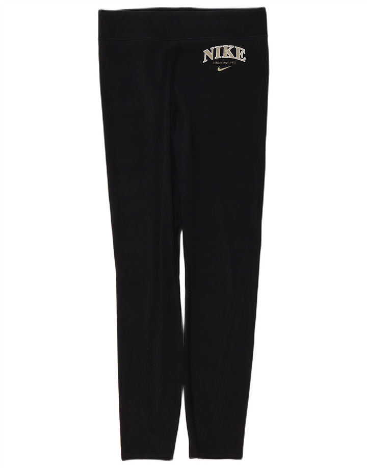 Damskie legginsy NIKE Graphic UK 14, średnie czarne, bawełniane