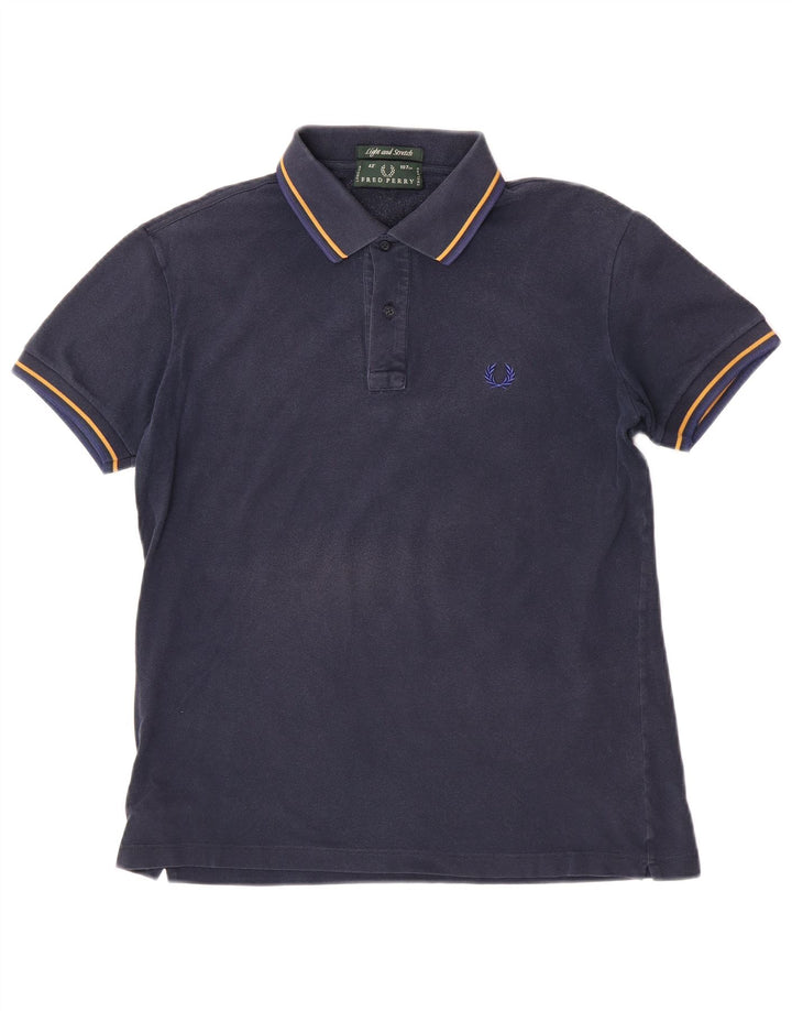 Męska koszulka polo Fred Perry, lekka i rozciągliwa, średnia, granatowa, bawełniana