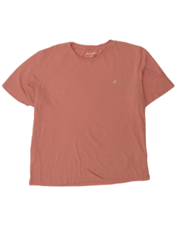 T-shirt męski Jack & Jones Top 2XL, różowy, bawełniany