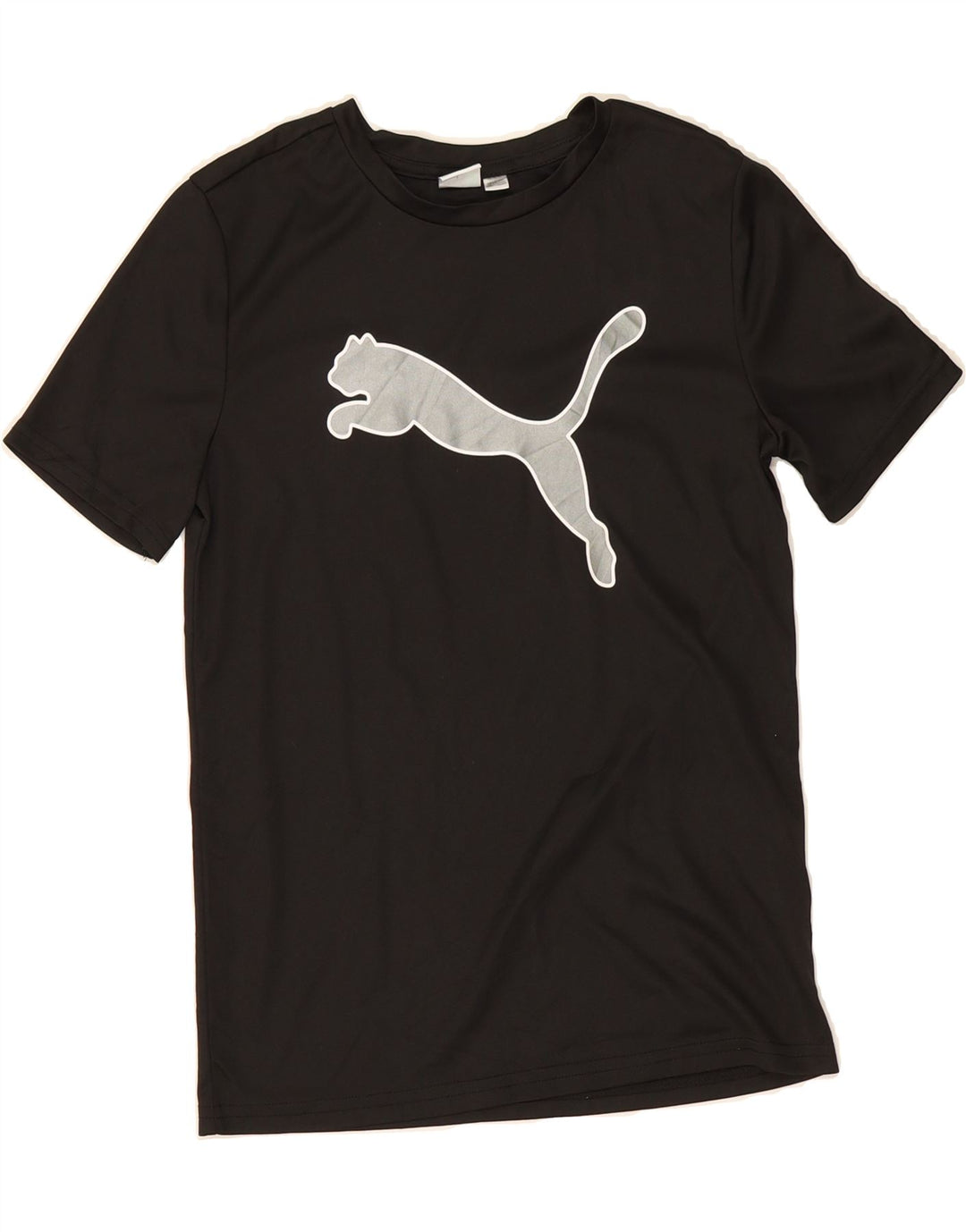 PUMA Boys Graphic T-Shirt Top 10-11 Years Medium Black Polyester Vintage Puma and Second-Hand Puma from Messina Hembry 