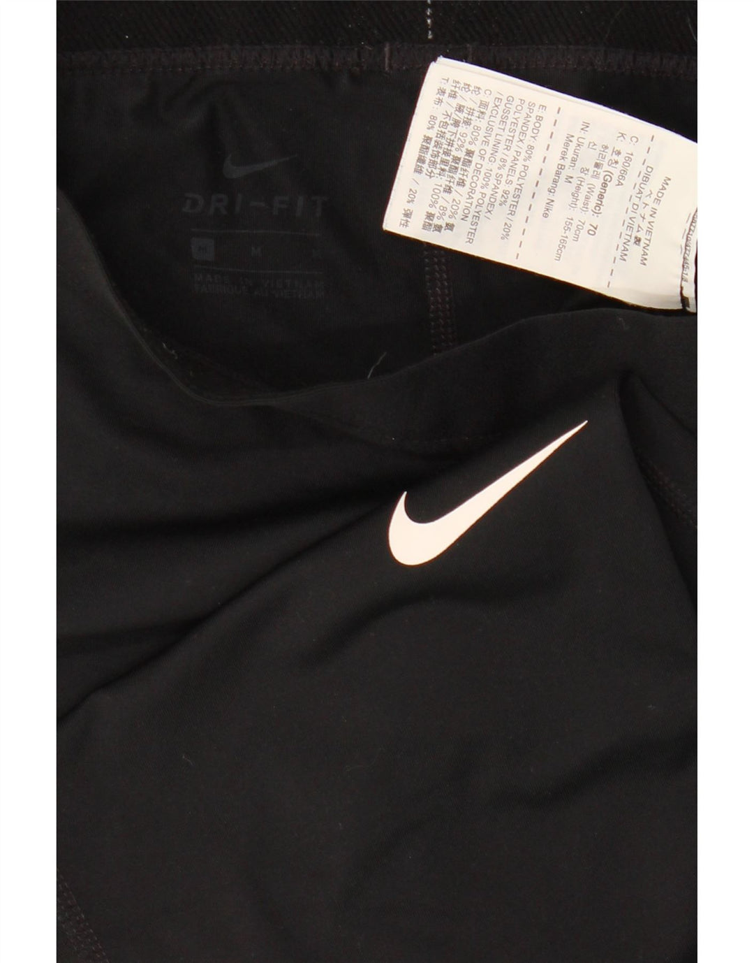 Damskie legginsy Nike Dri Fit Graphic UK 12, średni czarny poliester