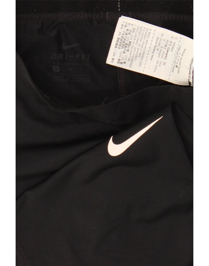 Damskie legginsy Nike Dri Fit Graphic UK 12, średni czarny poliester