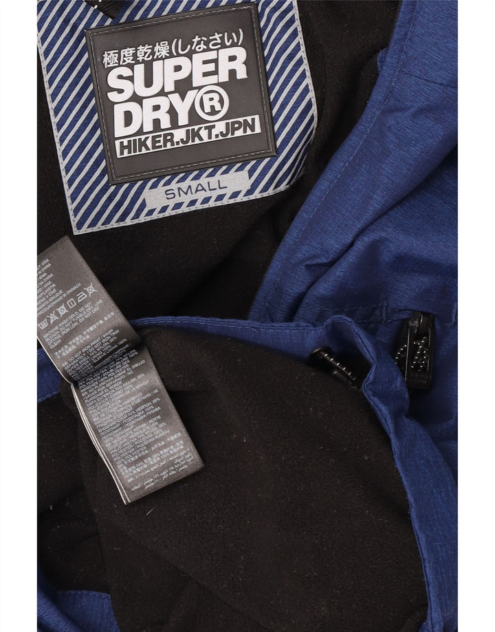 Męska kurtka wiatrówka z kapturem Superdry UK 36, mały, granatowy, poliester