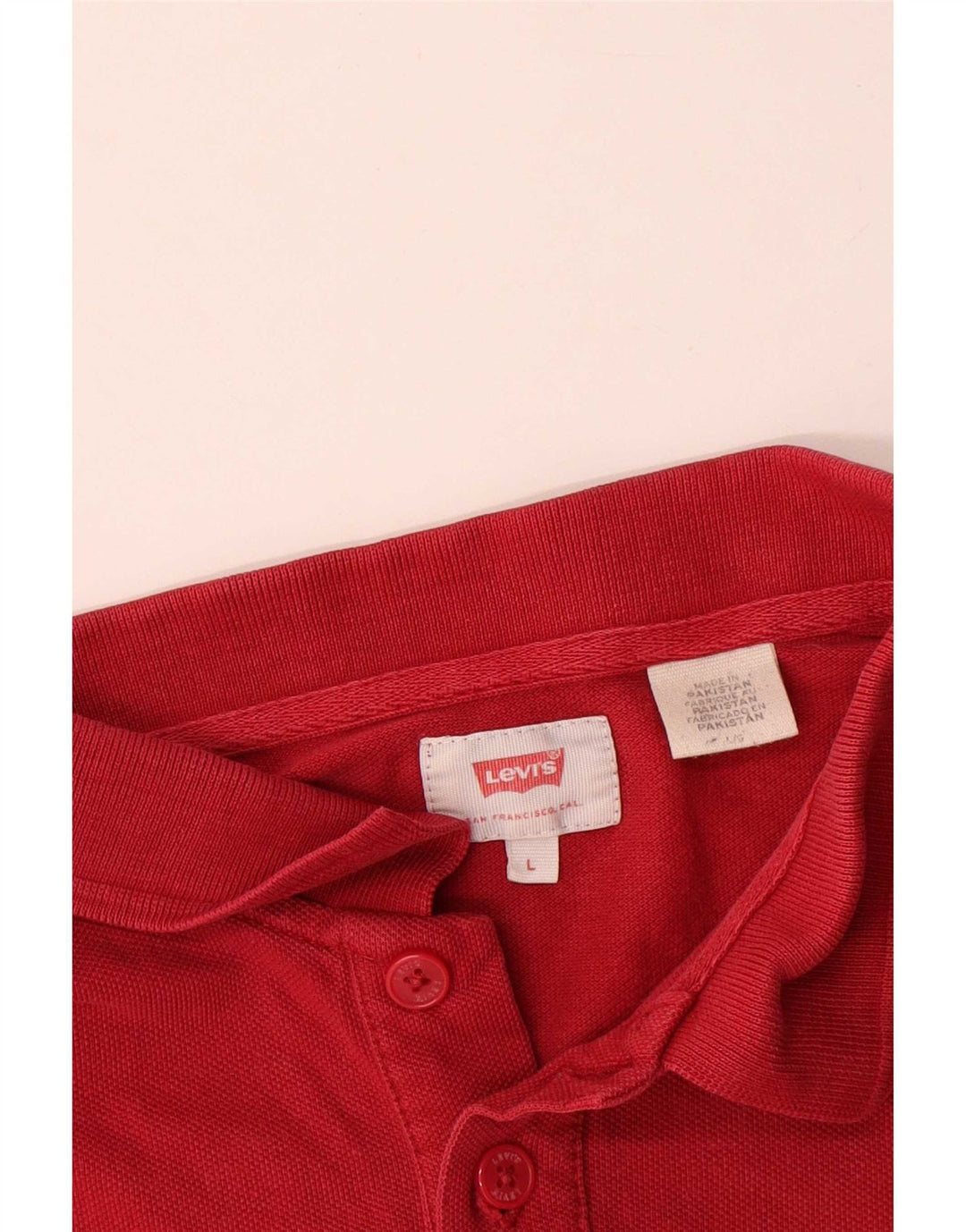 Męska koszulka polo Levi's, duża, czerwona, bawełniana