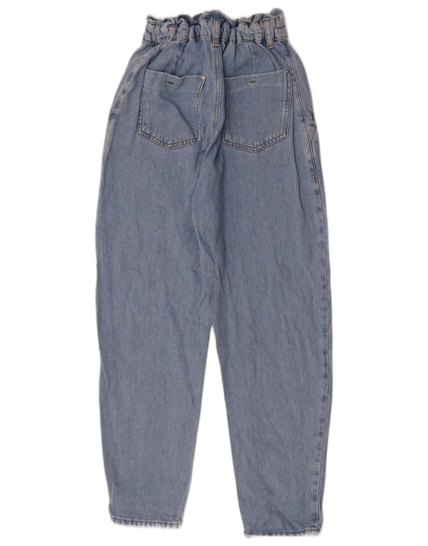 Damskie jeansy z wysokim stanem Zara EU 32 2XS W22 L26 Niebieskie bawełniane