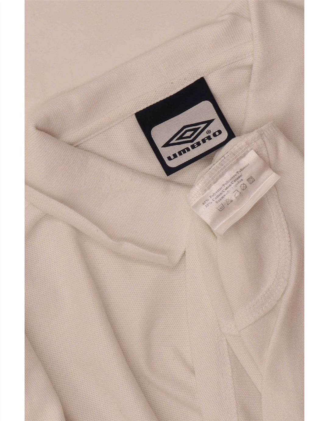 Męska koszulka polo Umbro, duża, biała, sportowa, z poliestru