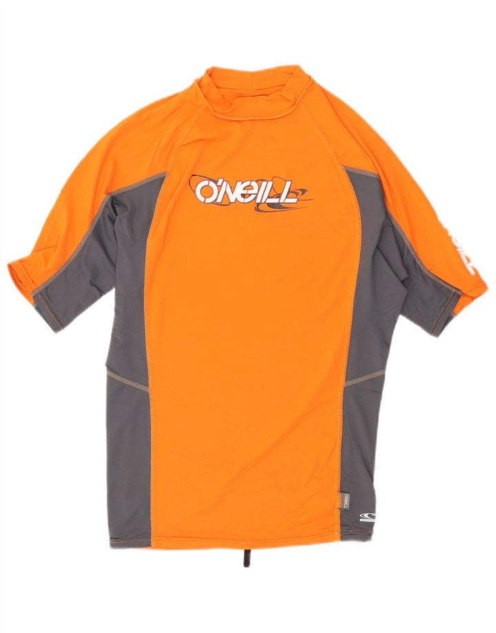 Męski T-shirt z grafiką O'Neill, duży, pomarańczowy nylon z blokami kolorów