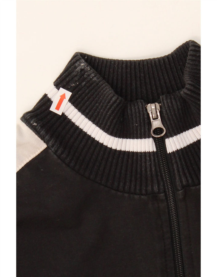 PUMA Womens Graphic Tracksuit Top Jacket UK 12 Medium Black Colourblock Vintage Puma and Second-Hand Puma from Messina Hembry 