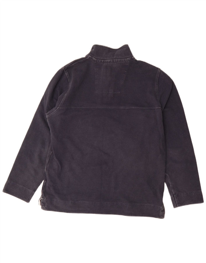 Crew Clothing Męska bluza z zamkiem błyskawicznym, sweter, średni granatowy, bawełniany