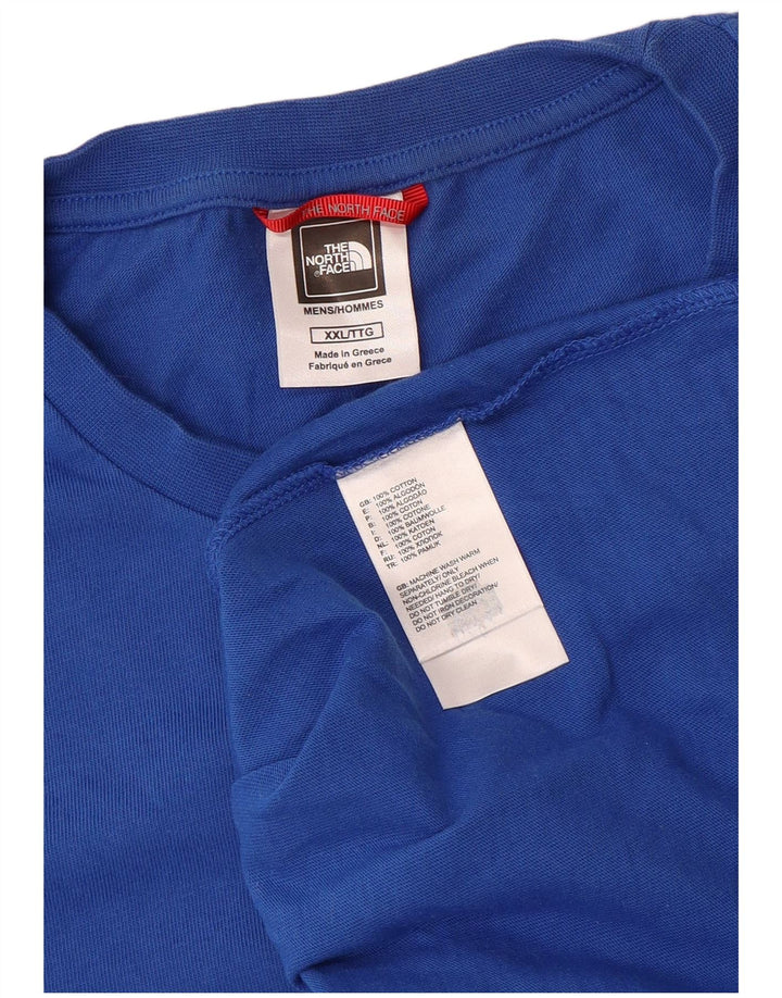 Męska koszulka z grafiką The North Face, 2XL, niebieska, bawełniana