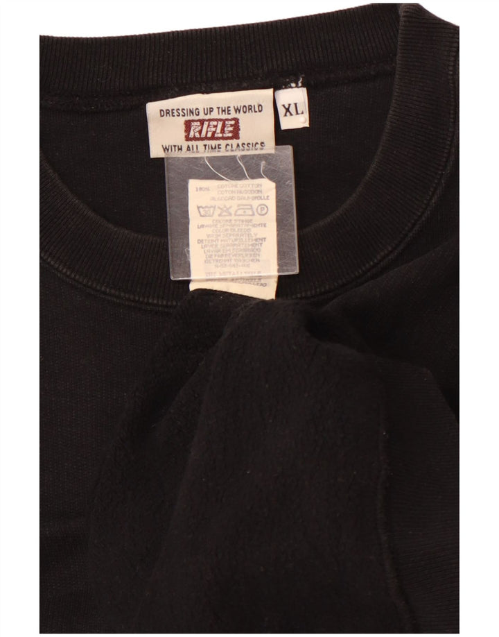 Bluza męska RIFLE XL, czarna, bawełniana